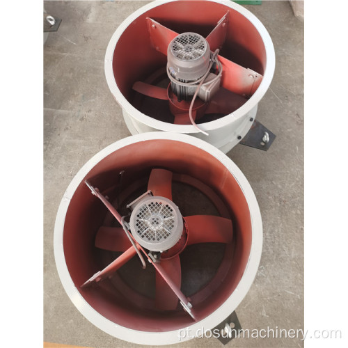 Ventilador em torre de fluxo axial de cilindro para secagem de casca